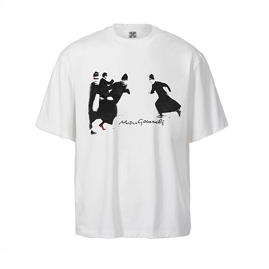 XEQUATION KEEP WALKING Walking Man Artist Print Short Sleeve Sorona T-shirt