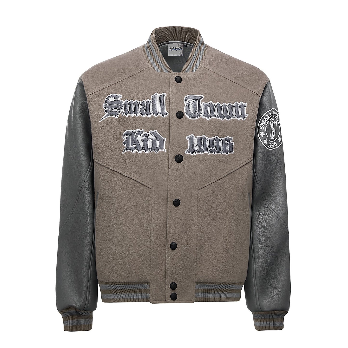 STK SmallTownKid Small Town Deconstructed Baseball Jacket Outerwear American Retro Casual Street Country Trend