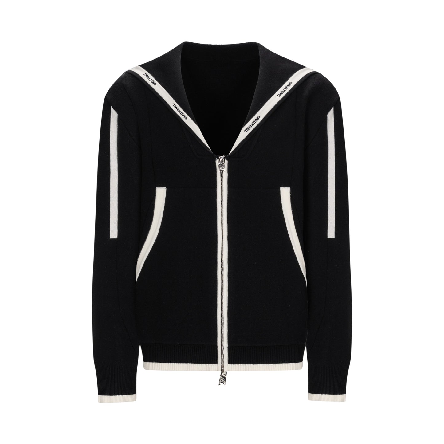 TIWILLTANG Qishilu &quot;Xiuji Hengyu&quot; superstar single product navy collar double zipper thick jacket