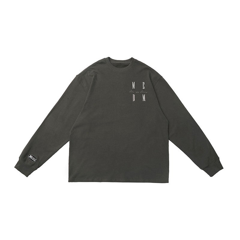 Wang Hedi's same MEDM China-Chic long sleeve t-shirt men's and women's spring and autumn bottoms LOGO embroidery loose