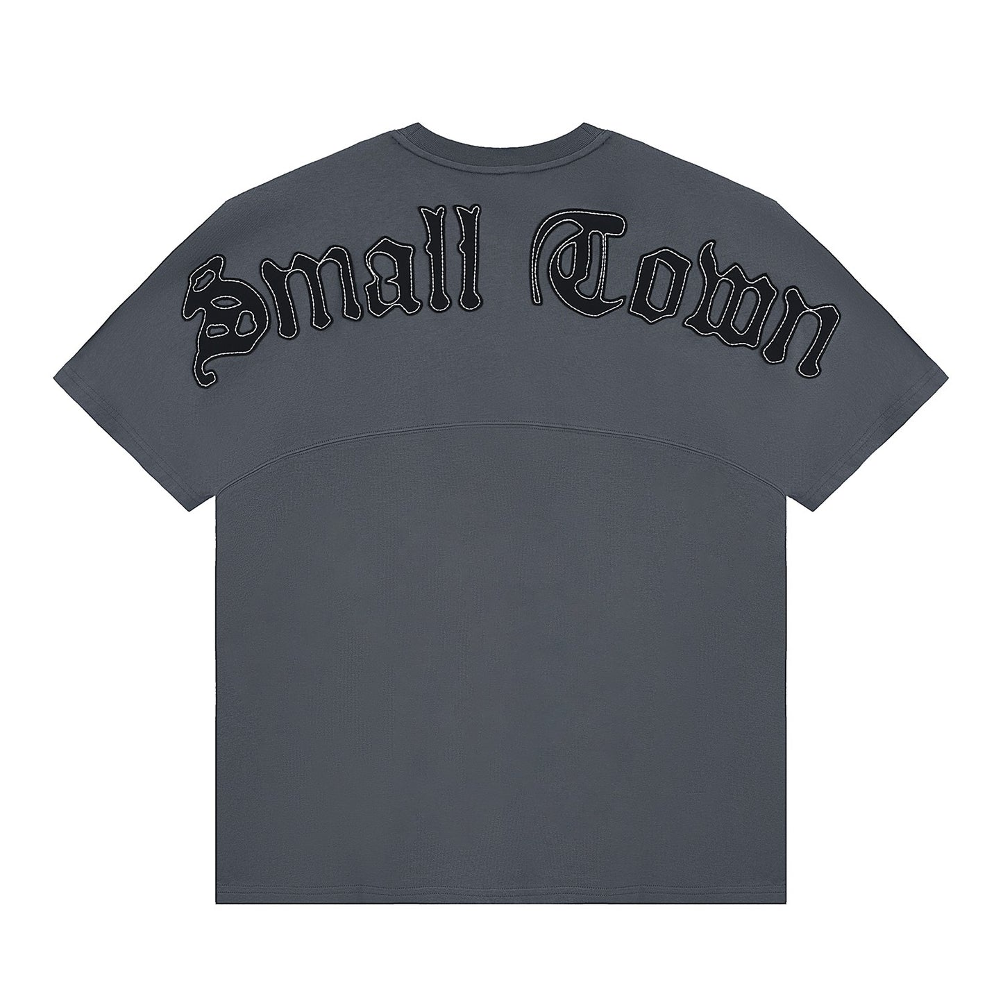 STK SmallTownKid contrast color patch short-sleeved T-shirt embroidery American retro casual street