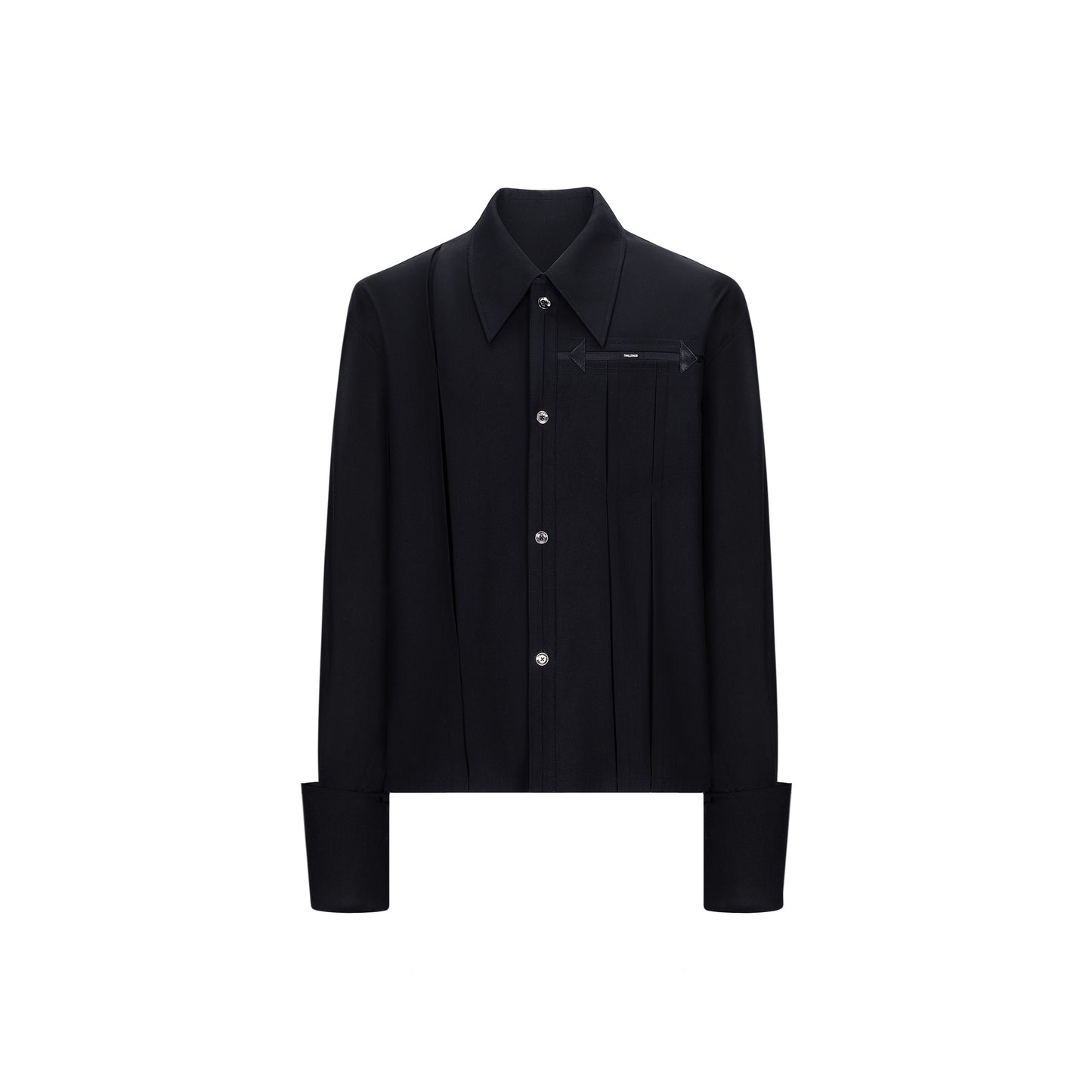 TIWILLTANG Qi Shi Lu &quot;Lu Xiu Du Jian&quot; black long-sleeved casual three-dimensional shirt jacket loose top