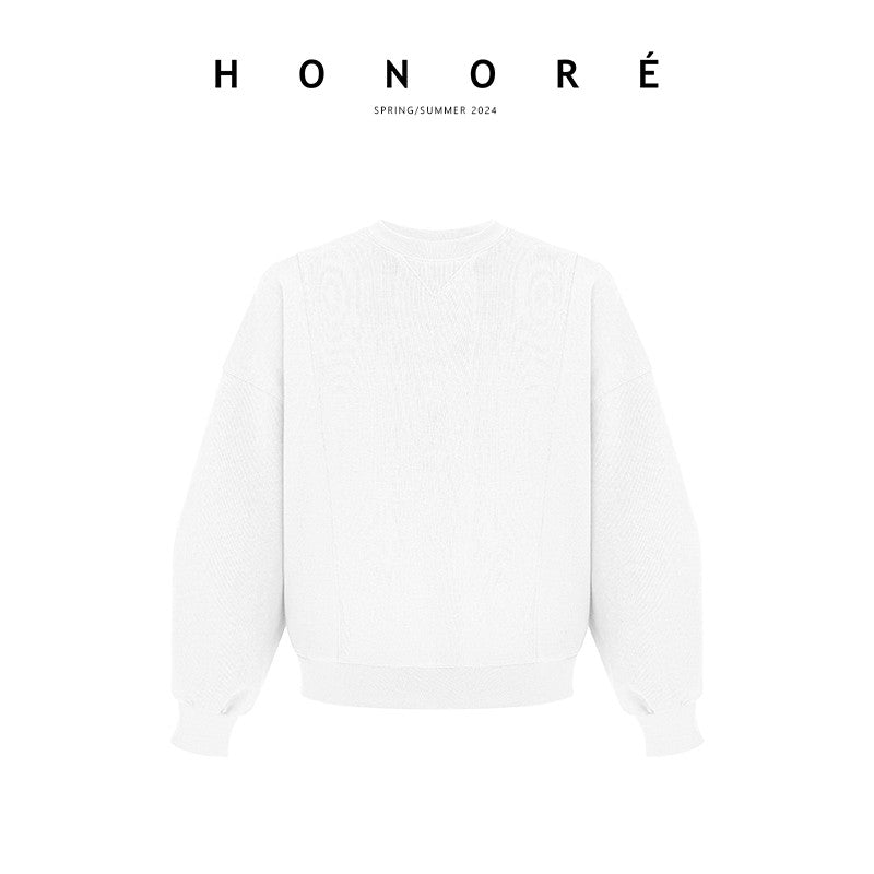 HONORE Gu Yue homme fashionable girl original oversize slim knitted lazy wear three-piece suit