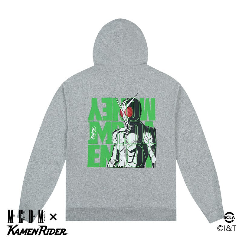 MEDMx Kamen Rider Bust Series Hoodies Men's Autumn and Winter American Retro Hoodies Casual Pullover Tops