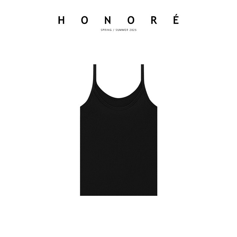 HONORE Gu Yue Basic Upgraded Edition Cashmere Self-padded Chest Patch Vest