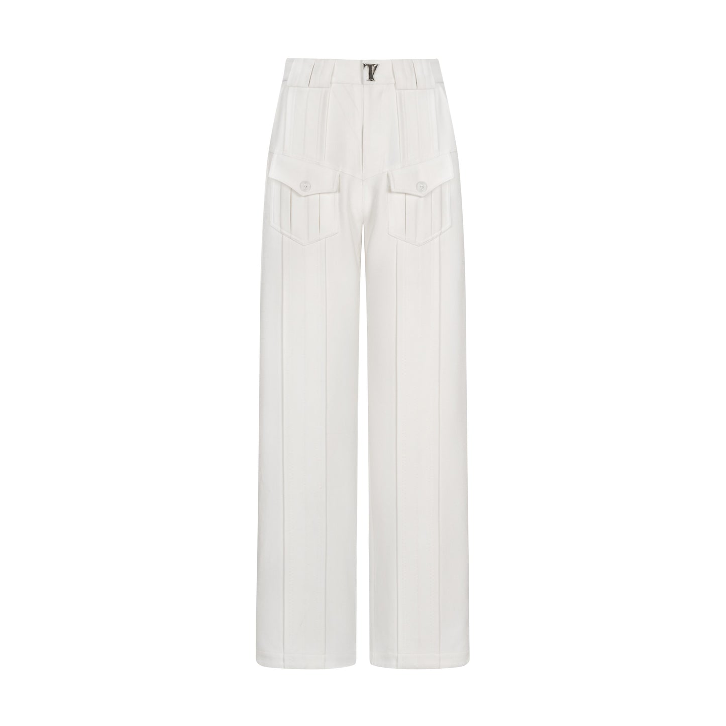 TIWILLTANG Qi Shi Lu &quot;Lin Ci Zhi Xi&quot; special-shaped metal button visible pleat adjustable casual pants