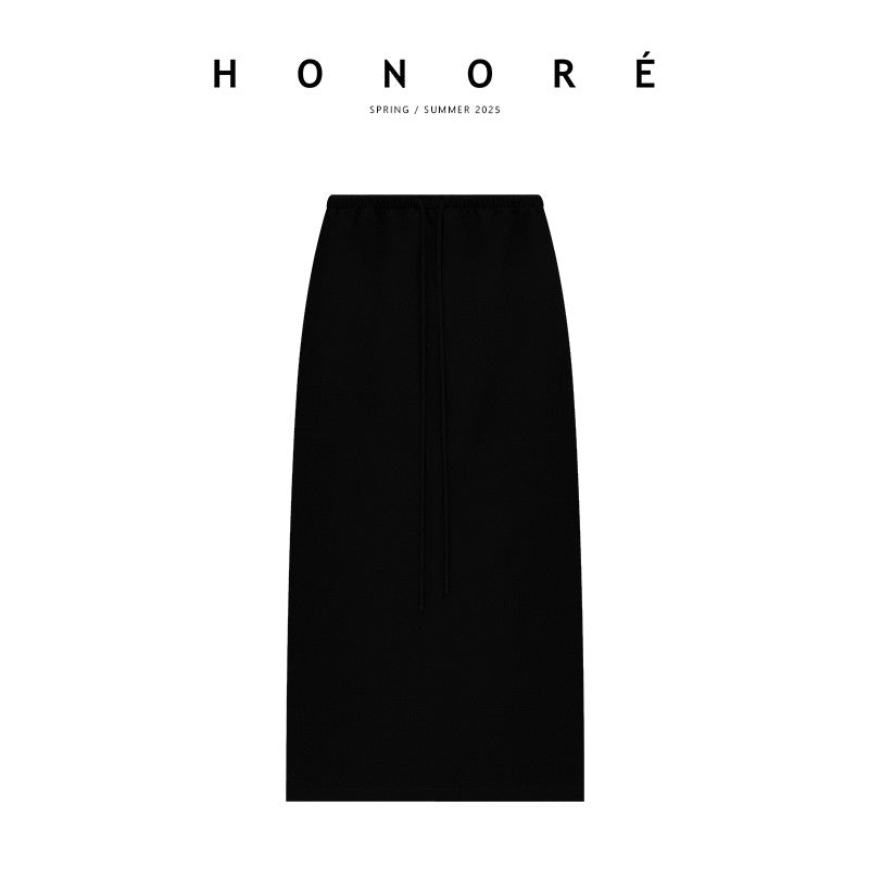 HONORE Gu Yue unrestrained textured Tencel balloon skirt is soft, beautiful, smooth and easy to care for