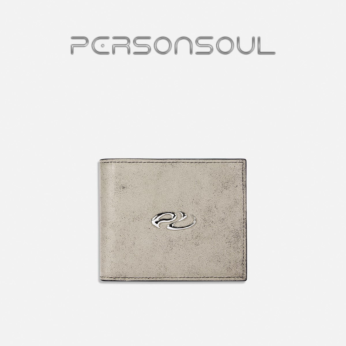 PERSONSOUL*Soul Human Sheepskin Meta Symbol Folding Wallet Sheepskkin Wallet