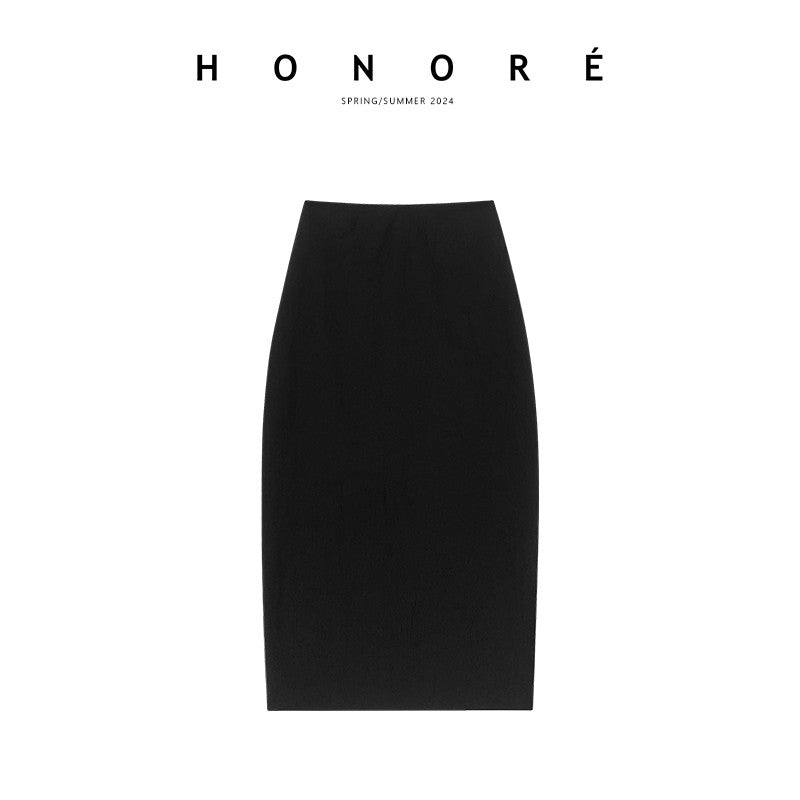 HONORE Guyue Tencel simple luxury pleated sexy tube top loose wide-leg pants fashion skirt cotton and linen suit