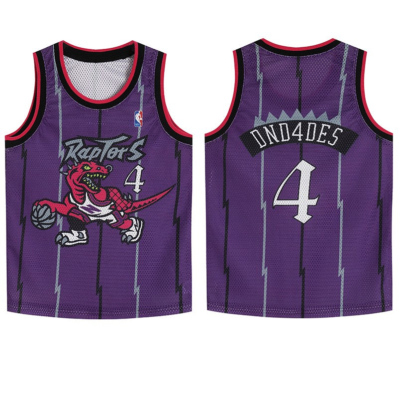 DND4DES American retro jersey spoof Toronto Raptors print short wide basketball vest sleeveless slim fit