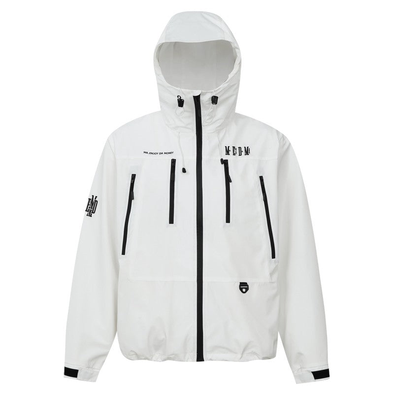 MEDM25SS basic LOGO embroidery outdoor three-proof assault jacket windproof and rainproof outdoor new hooded top