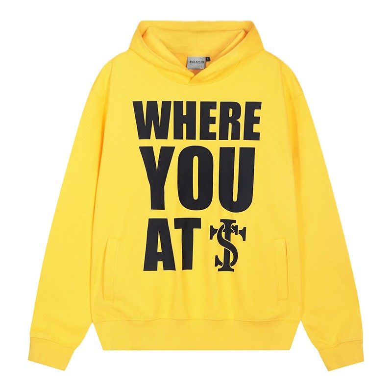 ANSE same album limited edition STK SmallTownKid Where are you? Slogan American style hooded sweatshirt