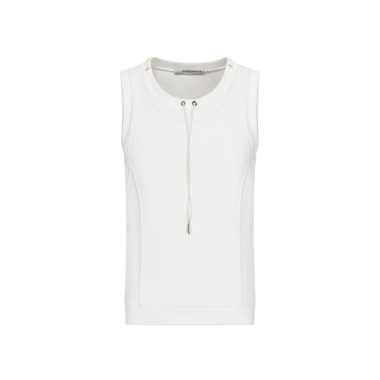 TIWILLTANG Qishilu &quot;Fengjing Yunqiong&quot; Chen Zheyuan and Bai Jingting's same style ribbed drawstring vest top