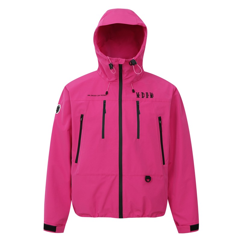 MEDM25SS basic LOGO embroidery outdoor three-proof assault jacket windproof and rainproof outdoor new hooded top