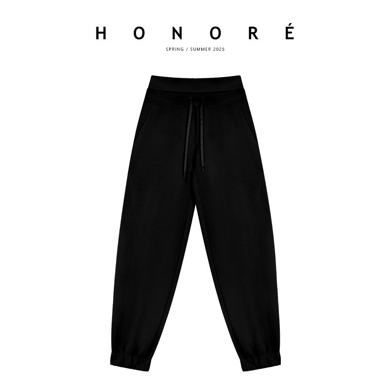 HONORE Guyue Sand Washing Technology Air Conditioning Lazy Set Sweater + Leggings + Shorts