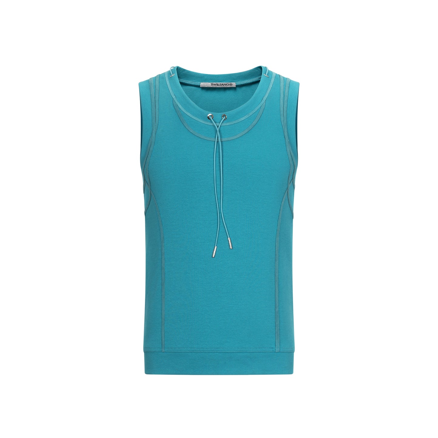 TIWILLTANG Qishilu &quot;Fengjing Yunqiong&quot; Chen Zheyuan and Bai Jingting's same style ribbed drawstring vest top