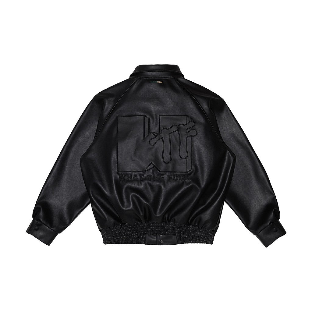 ANTIDOTE (SNAKEALAB) Motorcycle Leather Coat Men's Winter Thickened Pilot PU Leather Black Jacket