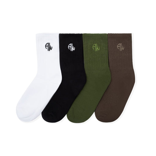 ANTIDOTE (SNAKELAB) multi-color brand logo pure cotton socks for men and women medium-length sports sweat-absorbing socks