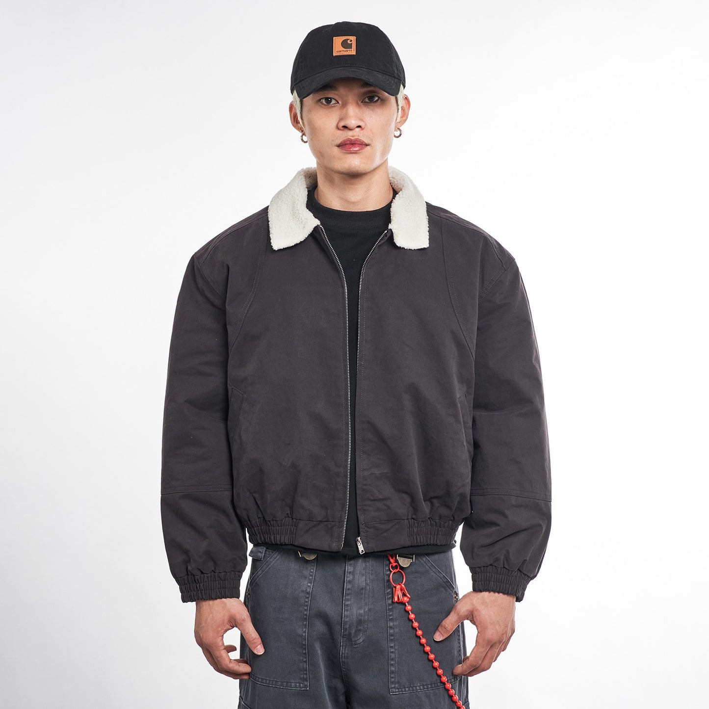 MT99 American retro &quot;one piece for winter&quot; lambskin collar lapel casual jacket Cleanfit cotton coat