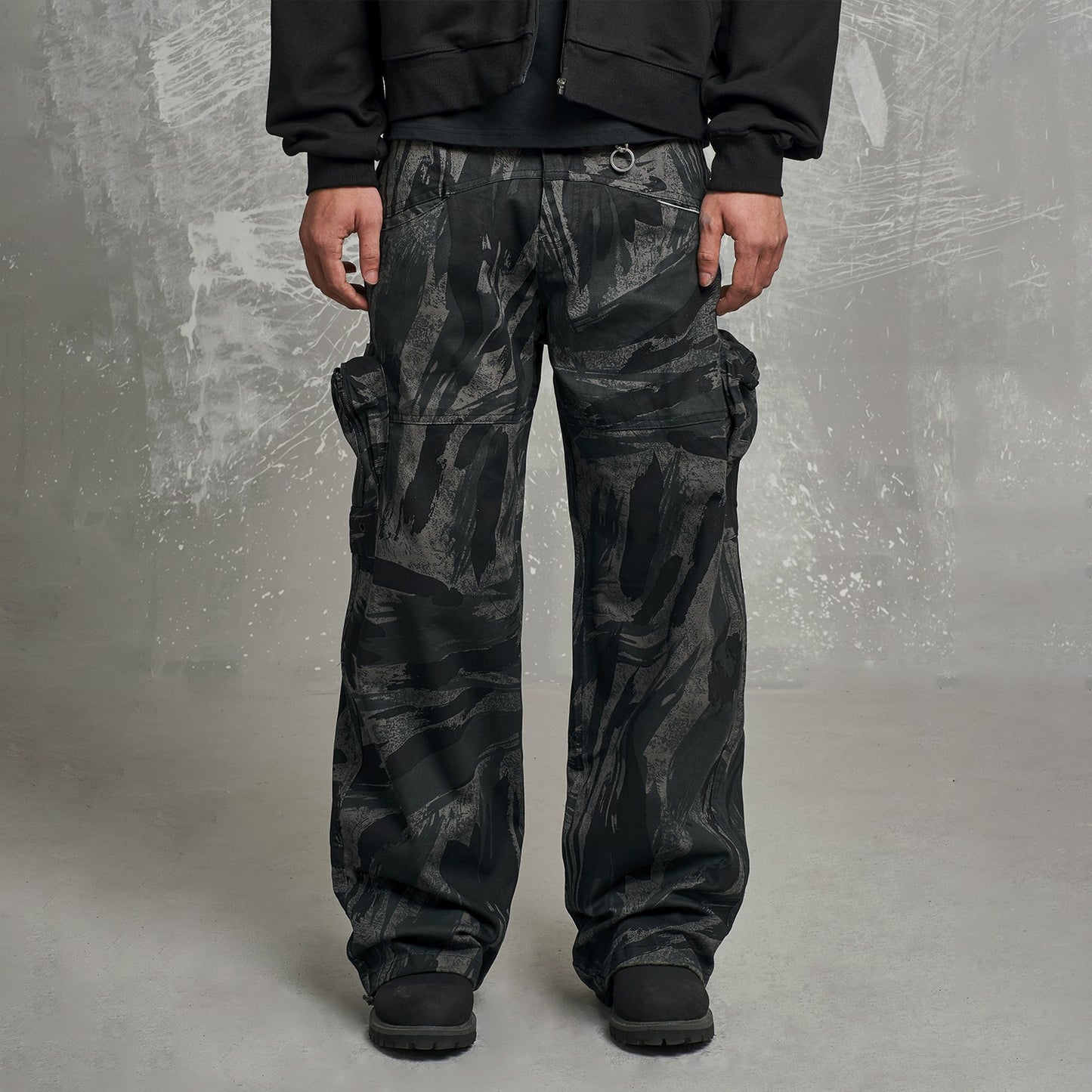 MT99 American hiphop straight camouflage pants for men and women, all-match trend, loose wide-leg drape, slim overalls