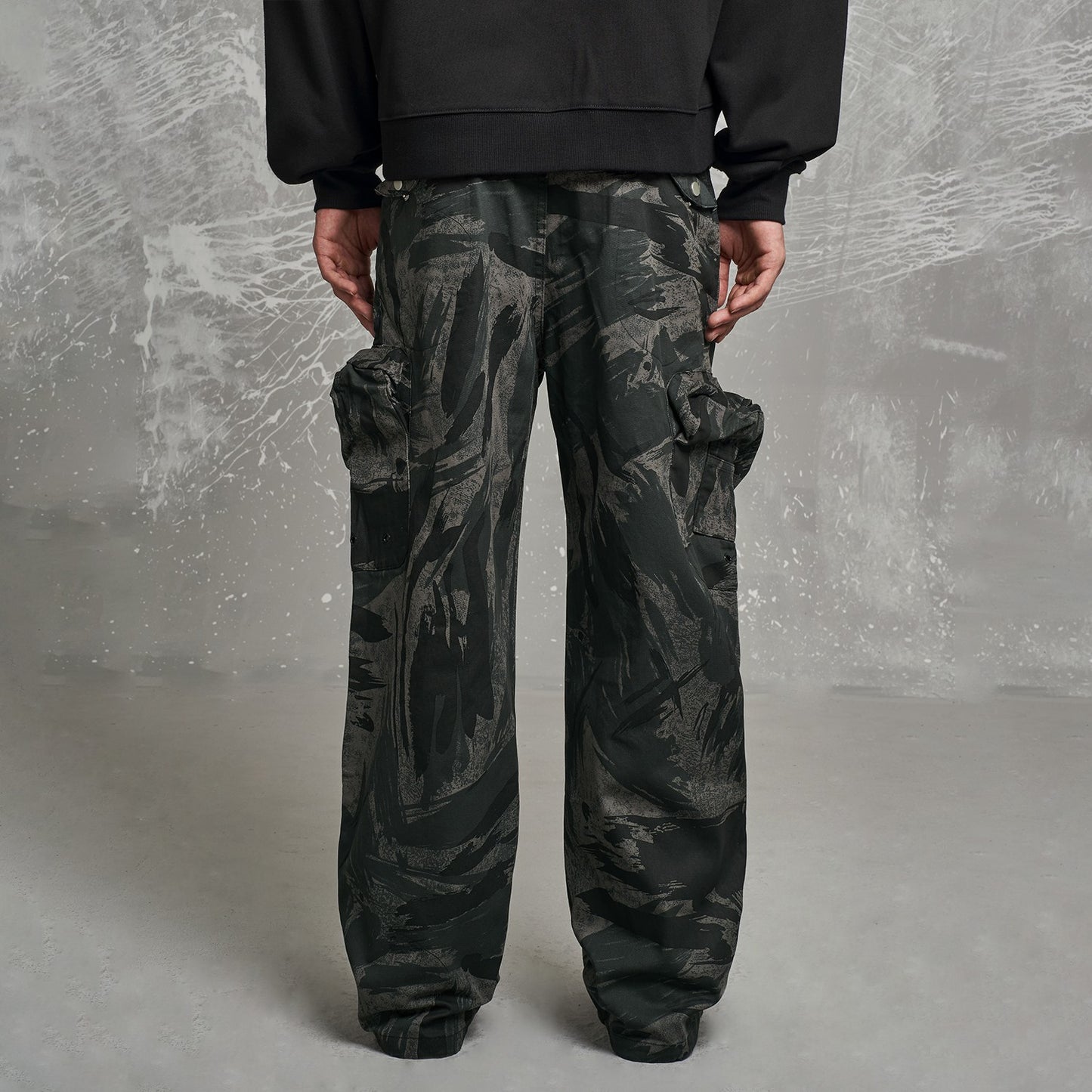 MT99 American hiphop straight camouflage pants for men and women, all-match trend, loose wide-leg drape, slim overalls