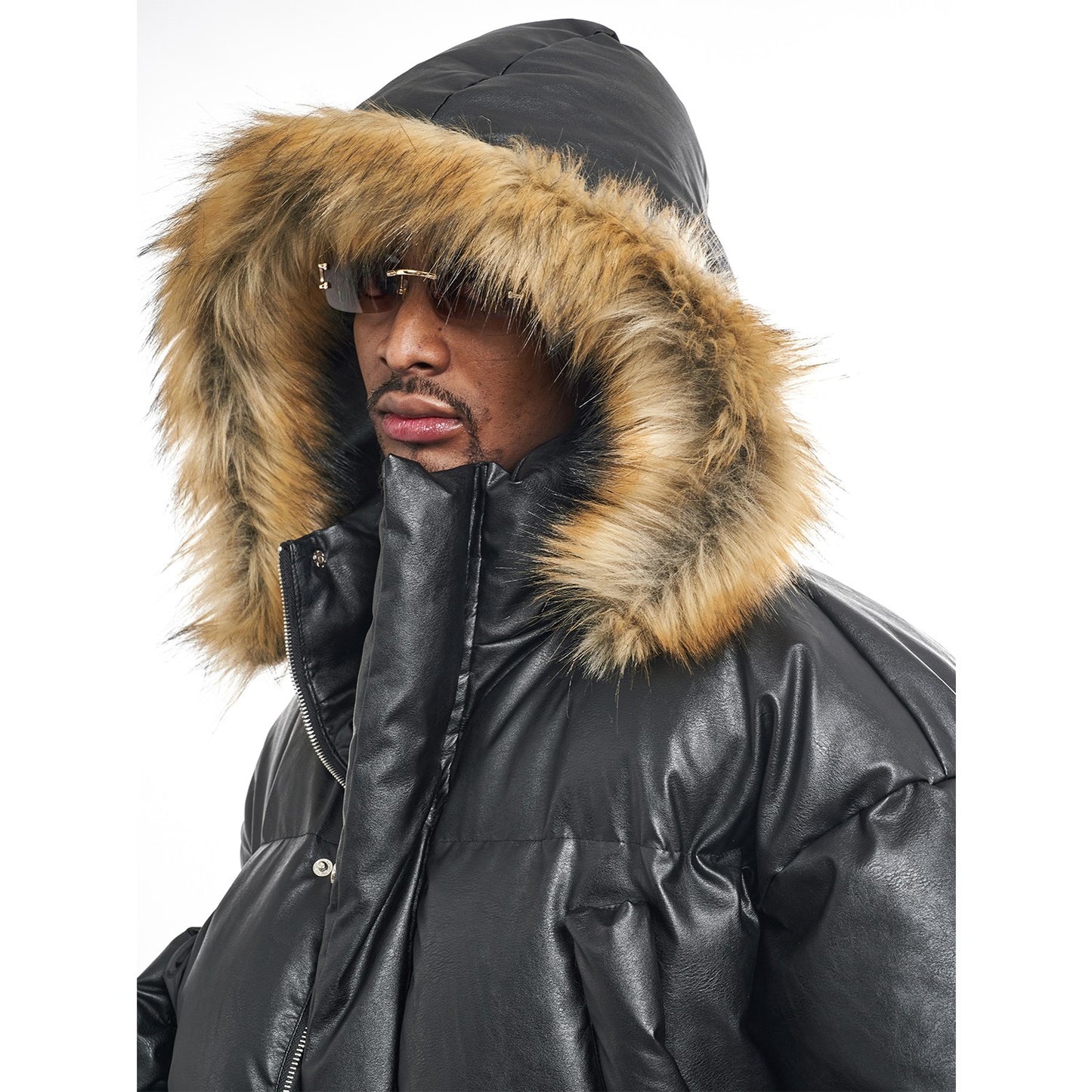 MT99 Parker &quot;One piece for winter&quot; winter men's fur collar cotton jacket warm cotton jacket with detachable hood