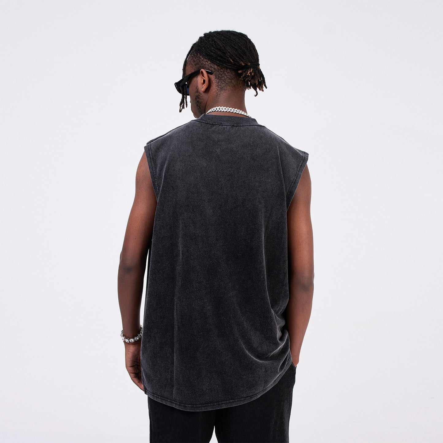 MT99 04SS American Street Simple Basic Sleeveless T-shirt Casual Breathable Basketball Fitness Sports Vest Men