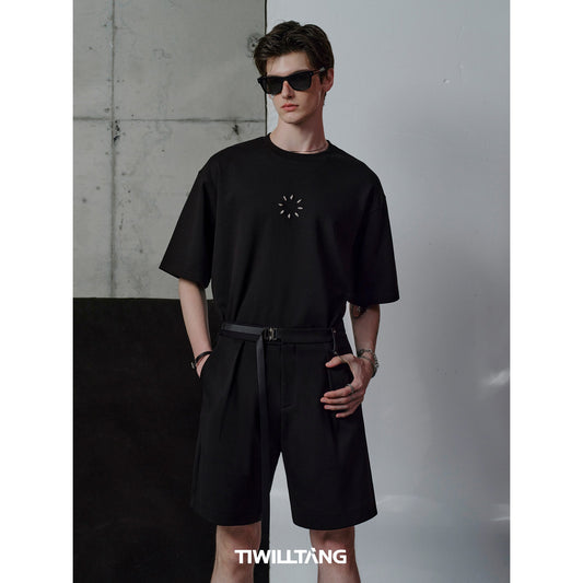 TIWILLTANG Qi Shi Lu &quot;Ling Jin Shape&quot; asymmetric loose work shorts summer sports casual pants men