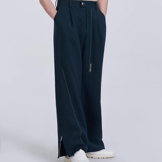 TIWILLTANG Qi Shi Lu &quot;Shen Nan Ji Yu&quot; deconstructed slit zippered wool trousers