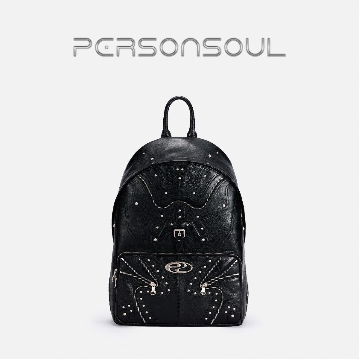 PERSONSOUL* Soul Human Sheepskin (Light) Punk Backpack Sheepskin Backpack