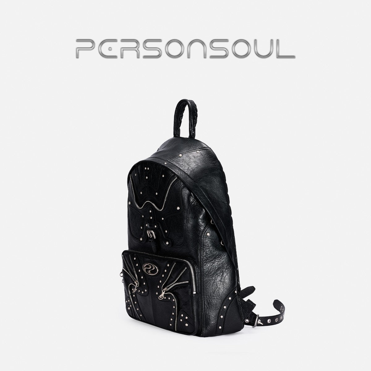 PERSONSOUL* Soul Human Sheepskin (Light) Punk Backpack Sheepskin Backpack