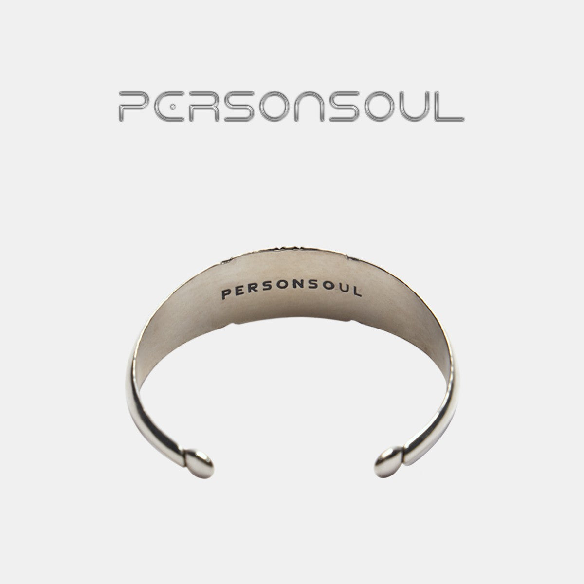 PERSONSOUL* Yuan Symbol Silver Bracelet 95 Silver Open Bracelet