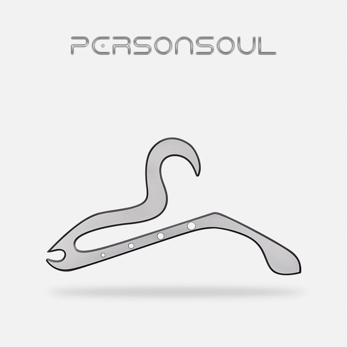 PERSONSOUL* Meta-symbol Shaped Alloy Clothing Storage Rack