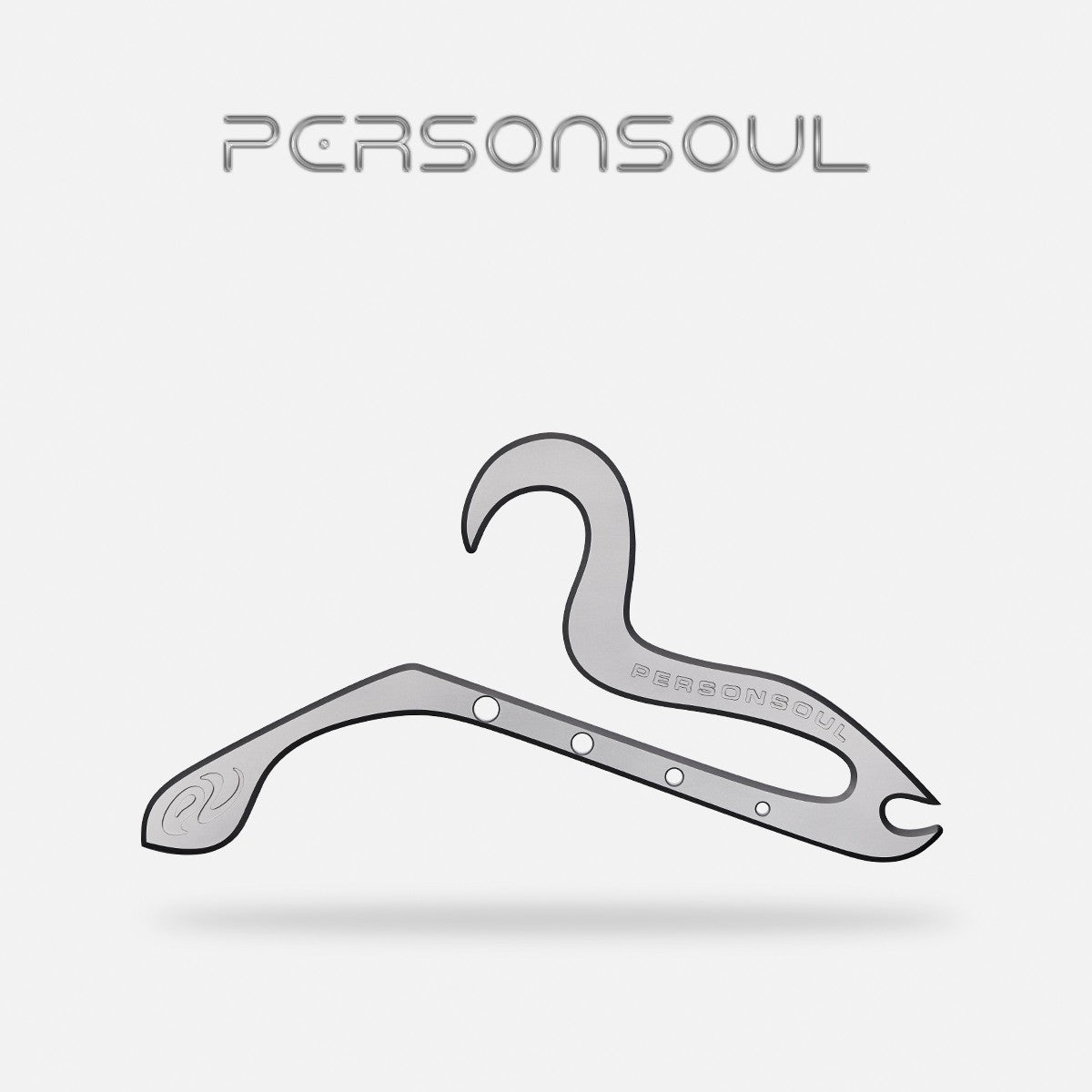 PERSONSOUL* Meta-symbol Shaped Alloy Clothing Storage Rack