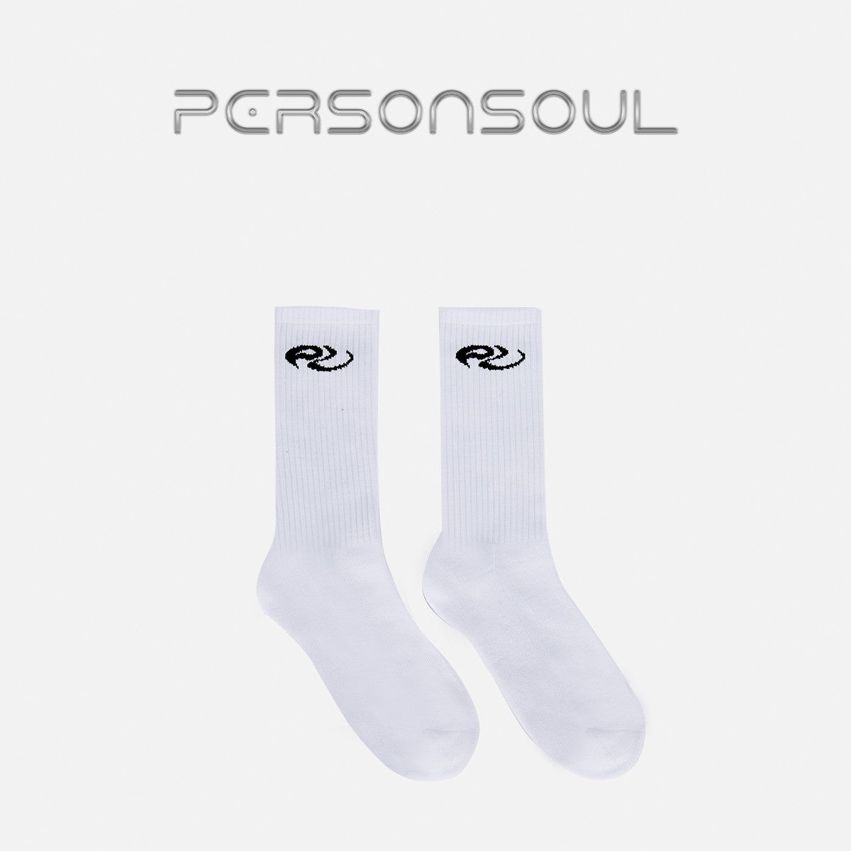 PERSONSOUL* Meta symbol mid-calf socks black/white Please specify the color