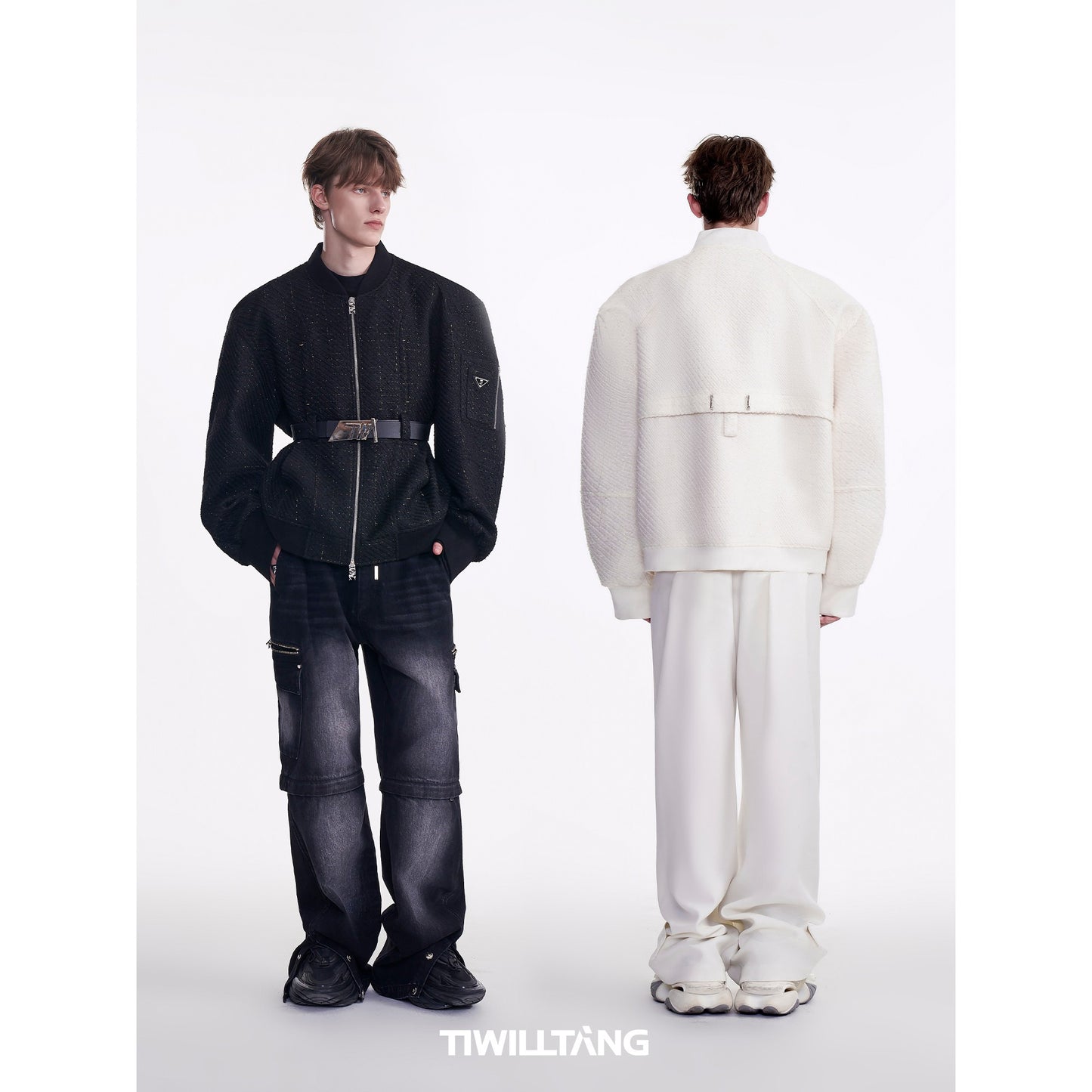 TIWILLTANG Qishilu &quot;Jin Xieyu&quot; Chanel style stand-up collar American jacket outerwear autumn and winter men