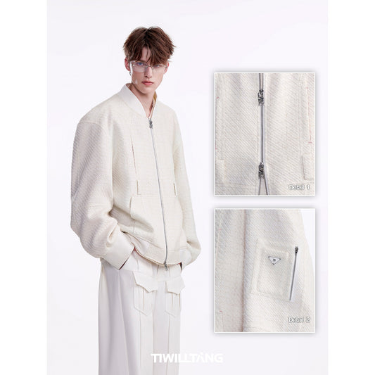 TIWILLTANG Qishilu &quot;Jin Xieyu&quot; Chanel style stand-up collar American jacket outerwear autumn and winter men