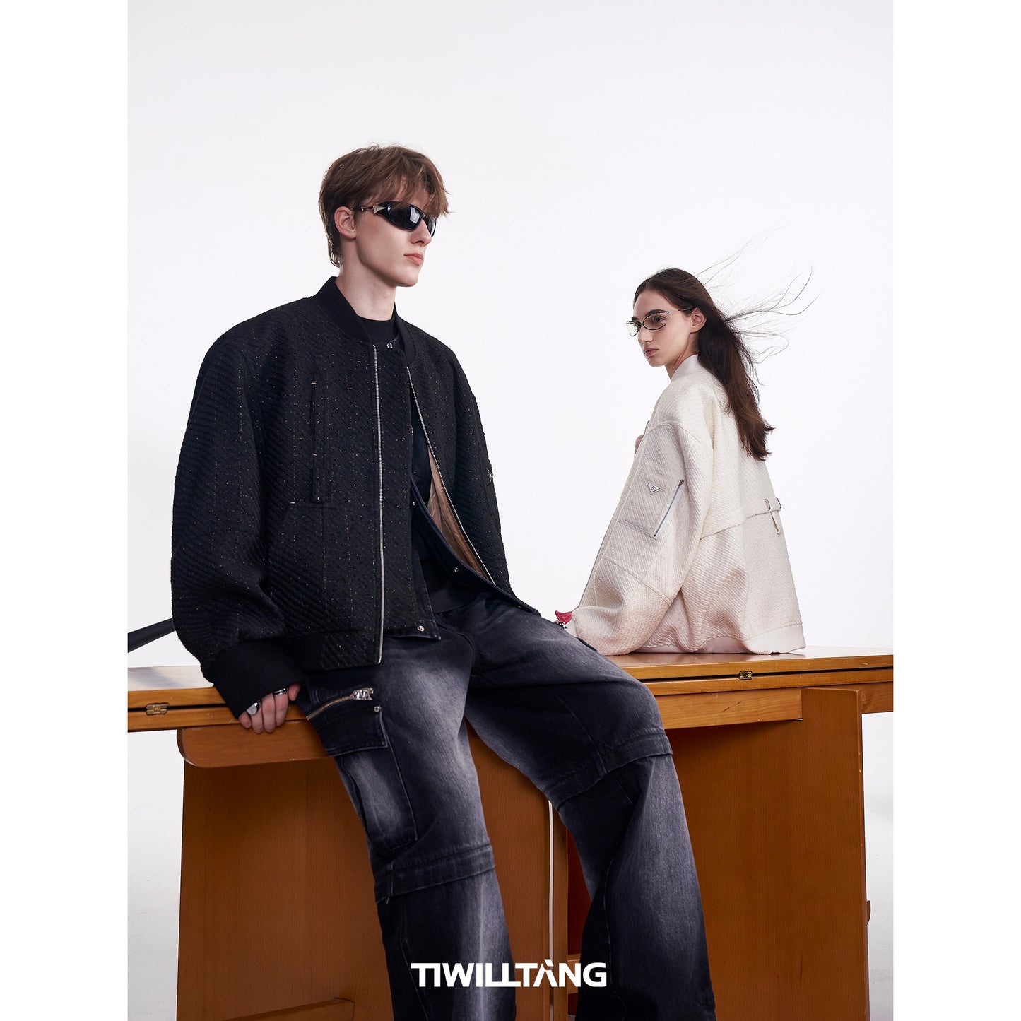 TIWILLTANG Qishilu &quot;Jin Xieyu&quot; Chanel style stand-up collar American jacket outerwear autumn and winter men