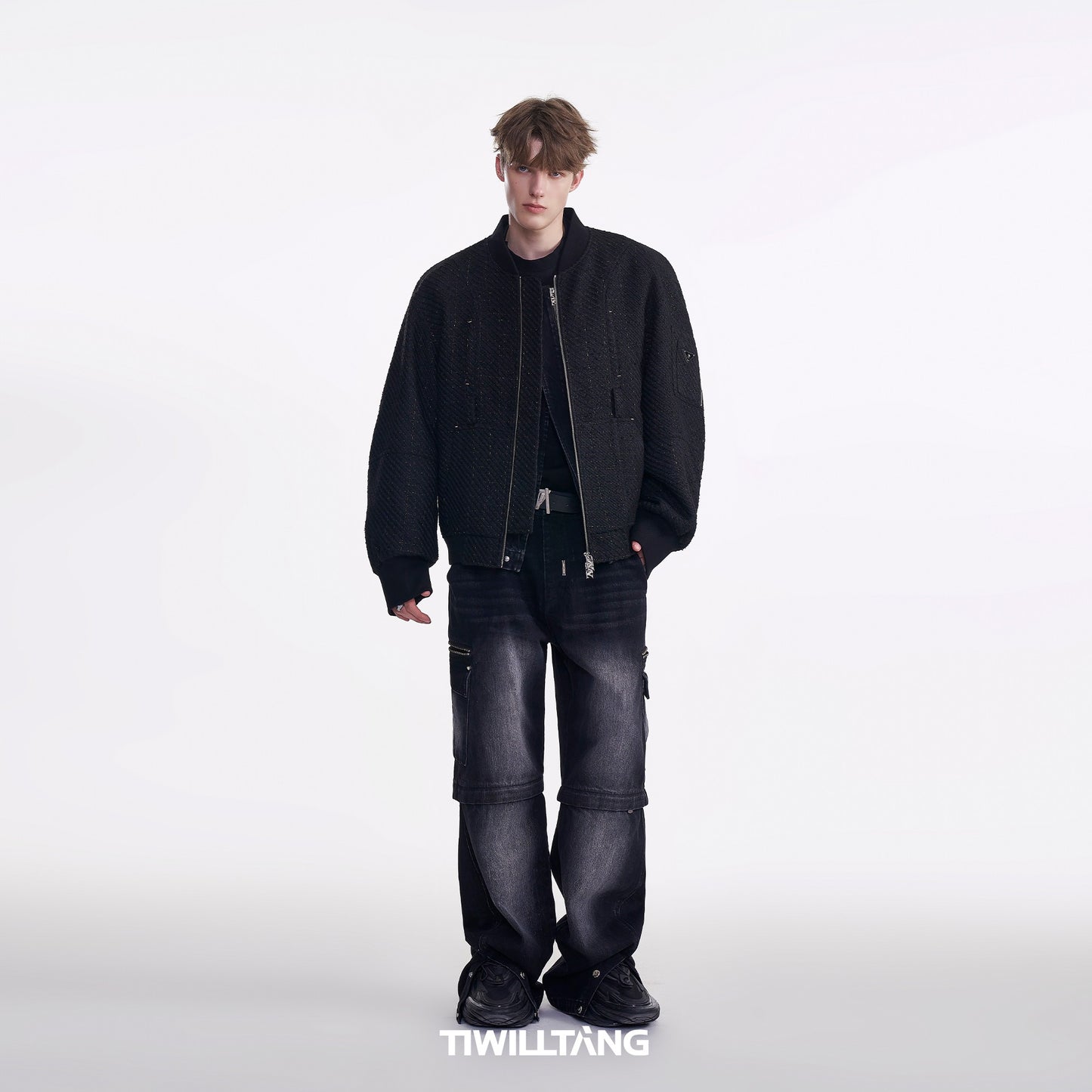 TIWILLTANG Qishilu &quot;Jin Xieyu&quot; Chanel style stand-up collar American jacket outerwear autumn and winter men