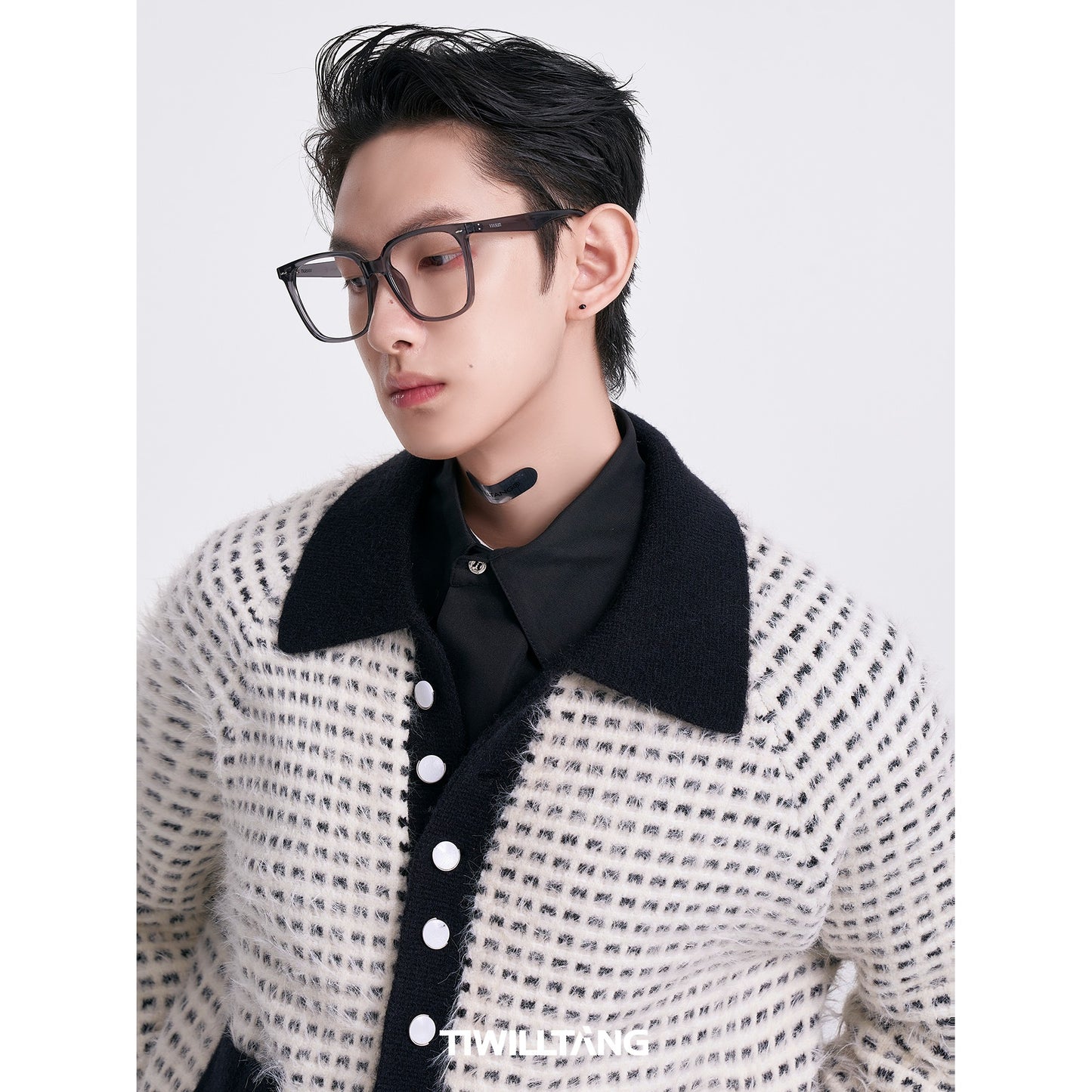 TIWILLTANG Qi Shi Lu &quot;Qianyu Fragrance&quot; Chanel style multi-button velvet knitted lapel cardigan