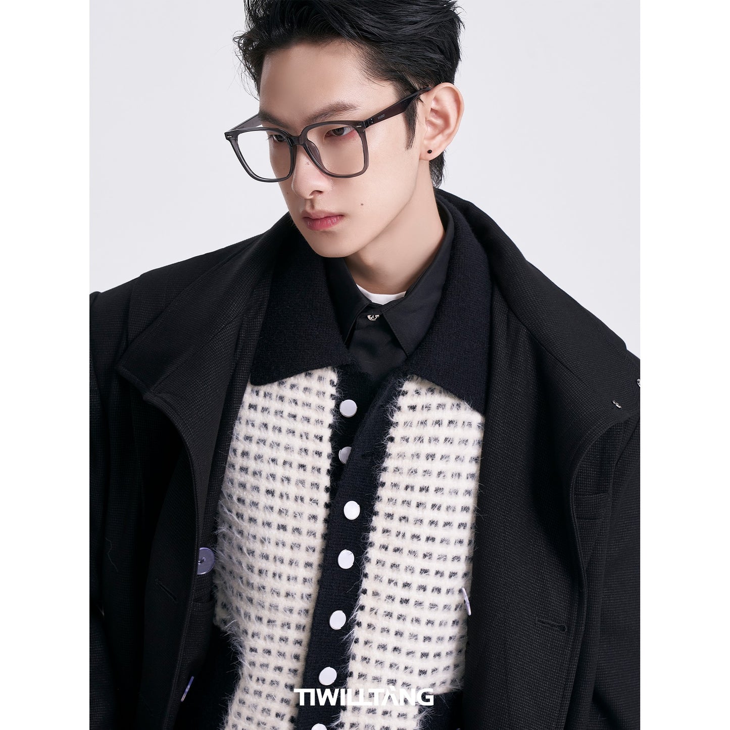 TIWILLTANG Qi Shi Lu &quot;Qianyu Fragrance&quot; Chanel style multi-button velvet knitted lapel cardigan