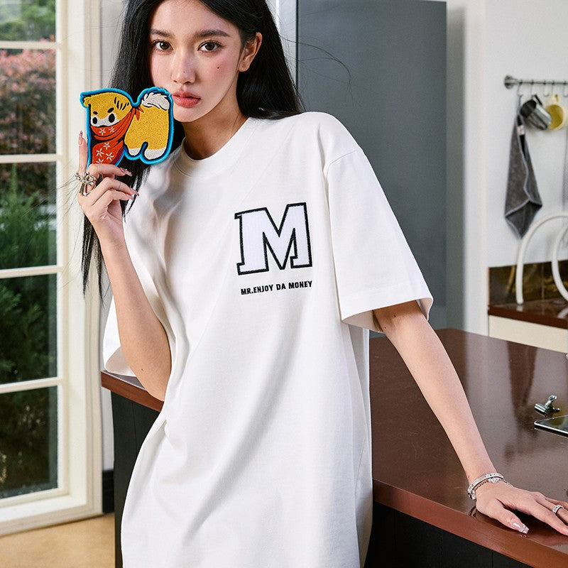 MEDM24SS \"Mood Dog Series\" Toothbrush Embroidered Velcro Short Sleeve Men's and Women's Couple American Fashion Brand T-shirt