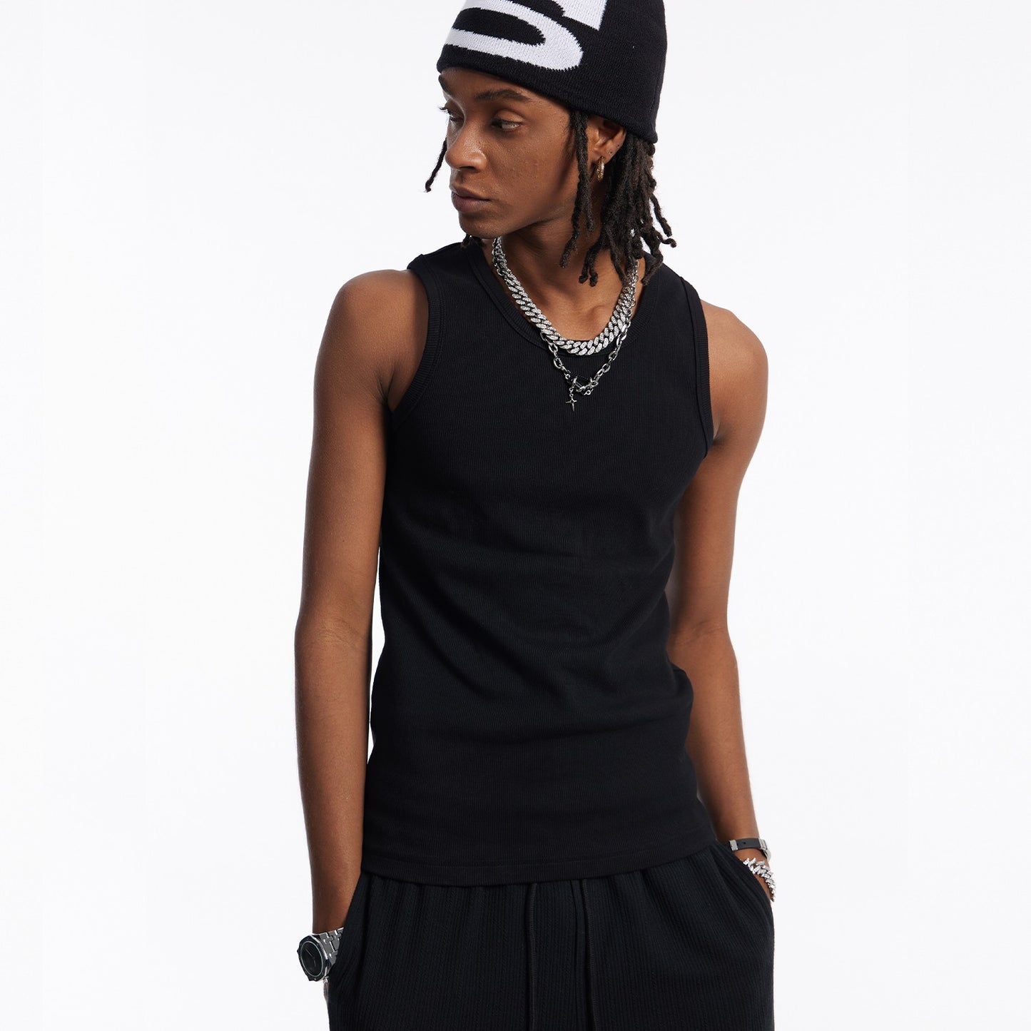 ASEN same style STK SmallTownKid basic sleeveless T-shirt street vest American retro casual