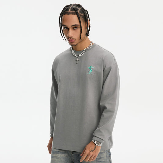 STK SmallTownKid hip-hop trendy brand basic long sleeved T-shirt for men and women with embroidered logo top