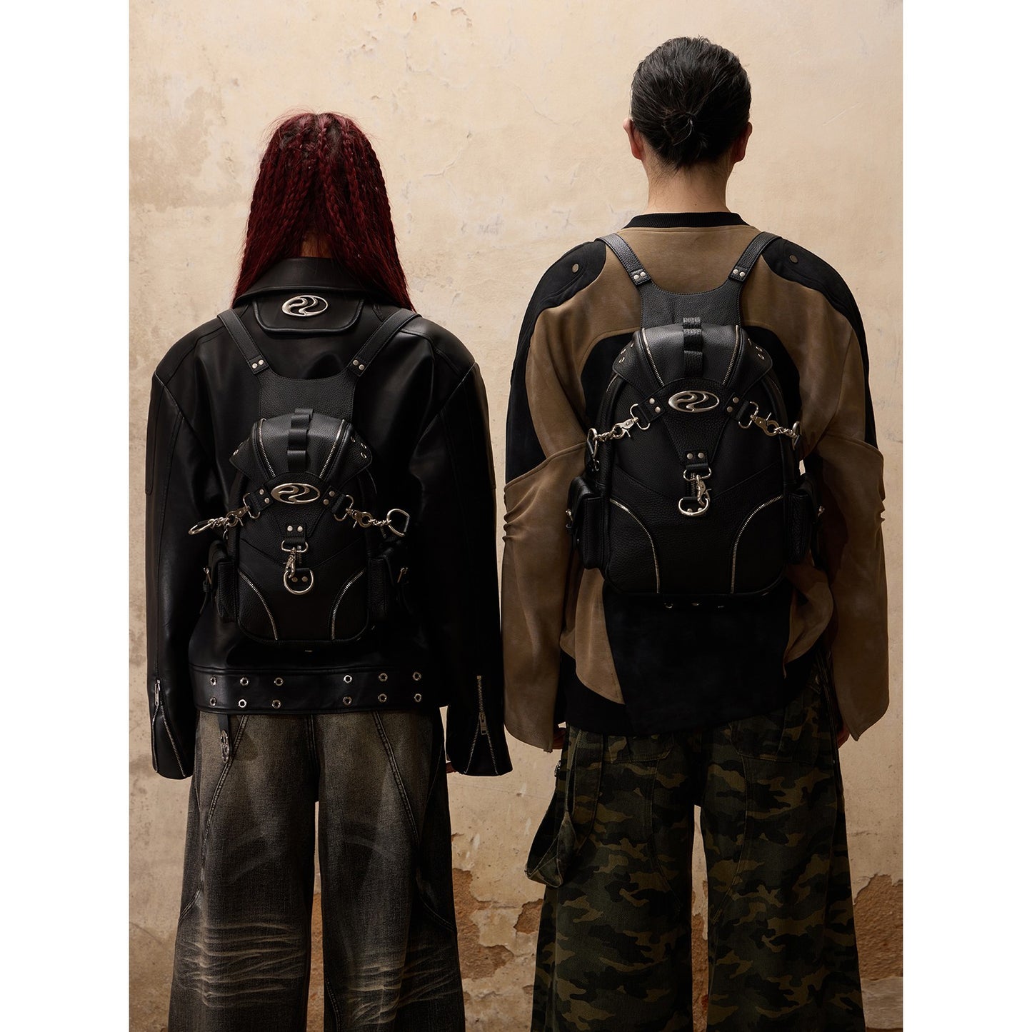 PERSONSOUL* soul human calfskin beetle backpack Beetle Knapsake