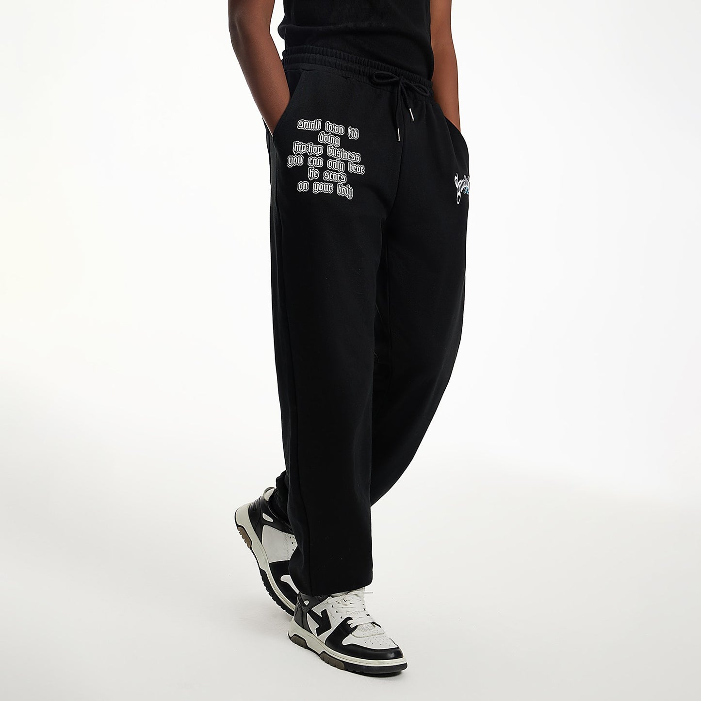 STK SmallTownKid STKD arc print sweatpants trousers trendy brand casual street rap hip-hop