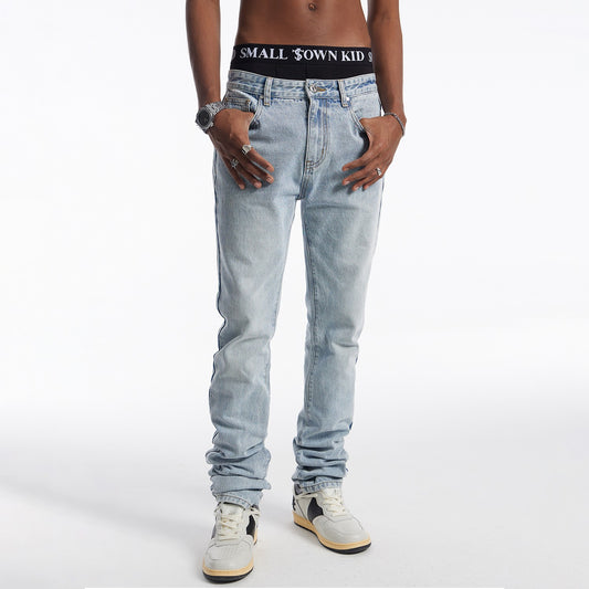 STK SmallTownKid long skinny jeans cleanfit casual street trend hip-hop rap