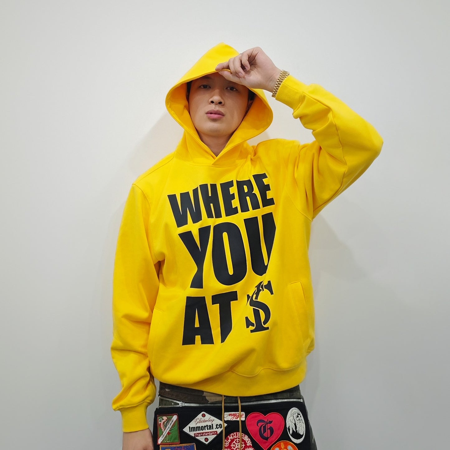 ANSE same album limited edition STK SmallTownKid Where are you? Slogan American style hooded sweatshirt