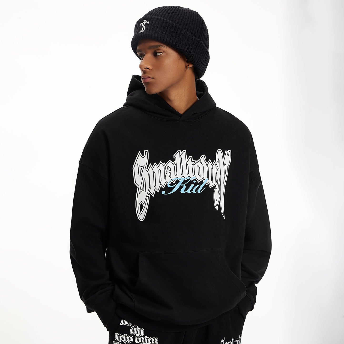 STK SmallTownKid STKD arc print hoodie sweater trendy brand casual street rap hip-hop