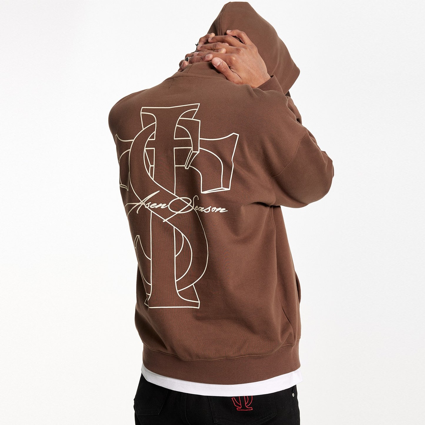 STK SmallTownKid logo on the back pullover hoodie sweatshirt basic street fashion multi-color